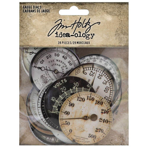 Tim Holtz Idea-Ology Gauge Dials 39/Pkg TH94225