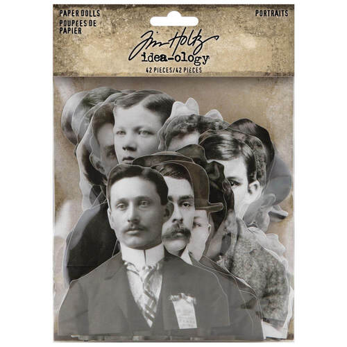 Tim Holtz Idea-Ology Paper Dolls Die-Cuts - Portraits (42/Pkg) TH94233