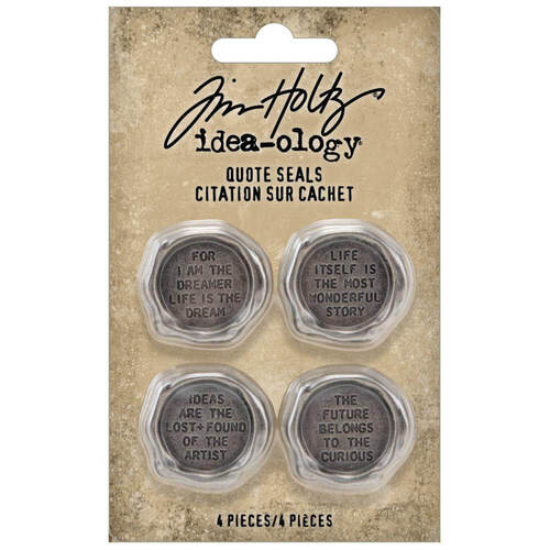 Tim Holtz Idea-Ology - Metal Quote Seals (4/Pkg) TH94236
