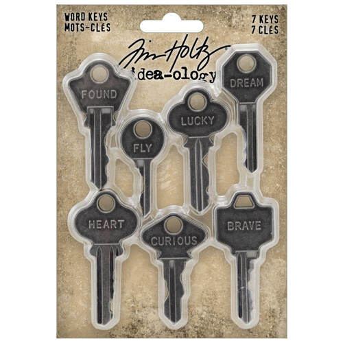 Tim Holtz Idea-Ology - Metal Word Keys (7/Pkg) TH94245