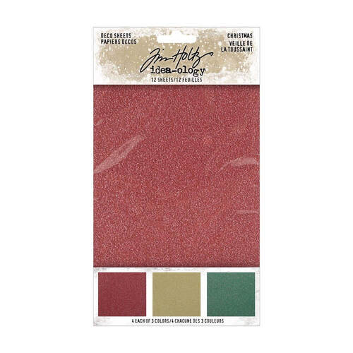 Tim Holtz Idea-ology Deco Sheets 12/Pkg - Christmas (4"X6") TH94283