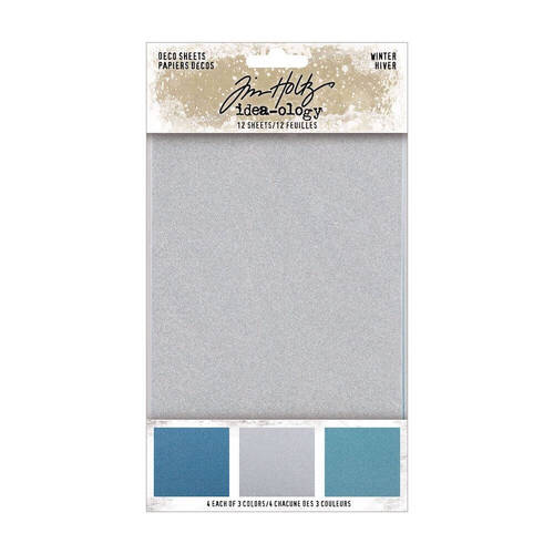 Tim Holtz Idea-ology Deco Sheets 12/Pkg - Winter (4"X6") TH94284