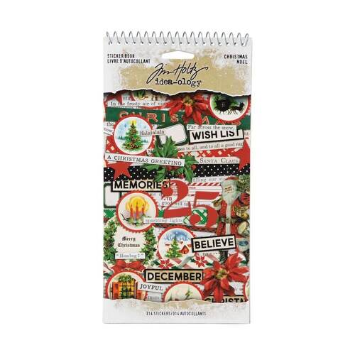 Tim Holtz Idea-Ology Sticker Book - Christmas (4.5"X8.5") TH94294