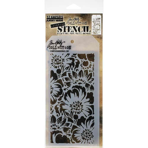 Tim Holtz Layered Stencil 4.125"x8.5" - Bouquet-Layered THS143