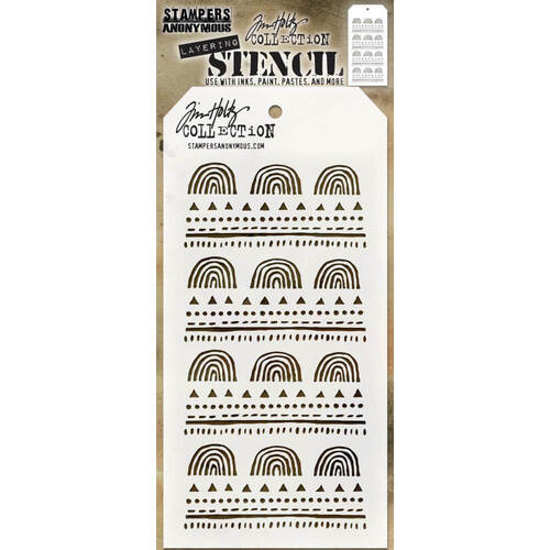 Tim Holtz Layered Stencil 4.125"X8.5" - Nature THS154