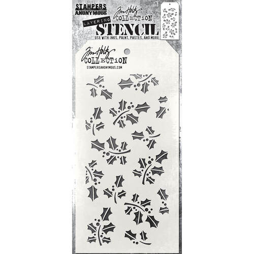 Stampers Anonymous Layering Stencil - Hollyberry THS165