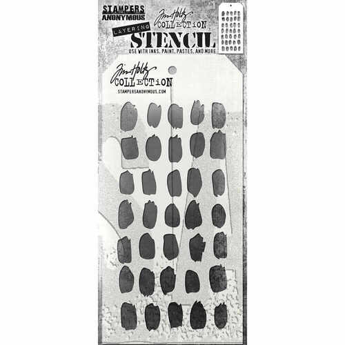 Stampers Anonymous Layering Stencil - Brush Mark THS167