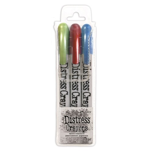 Tim Holtz Distress Pearl Crayons Holiday Set 3 Ltd Ed