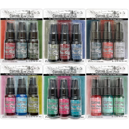 Tim Holtz Distress Holiday Mica Stain Set 1-6 Completed Bundle