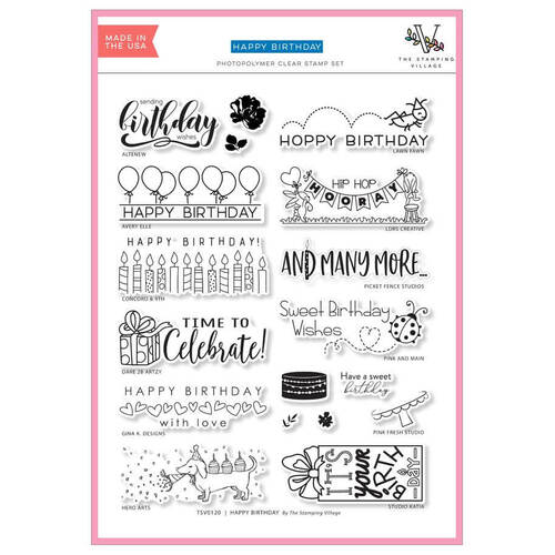 The Stamping Village - Happy Birthday - Collaborative Stamps Set