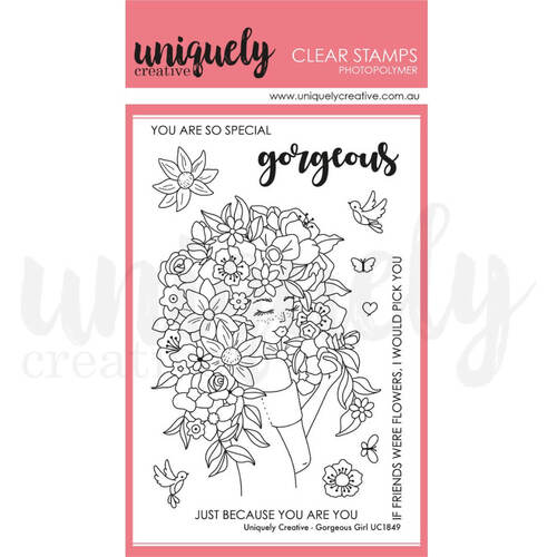 Uniquely Creative Clear Stamps - Gorgeous Girl