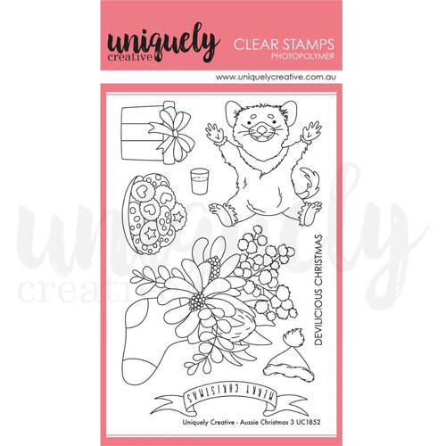 Uniquely Creative Clear Stamps - Aussie Christmas 3