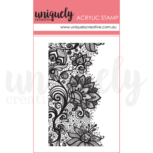 Uniquely Creative Floral Doily Mark Making Mini Stamp - Acrylic Stamp