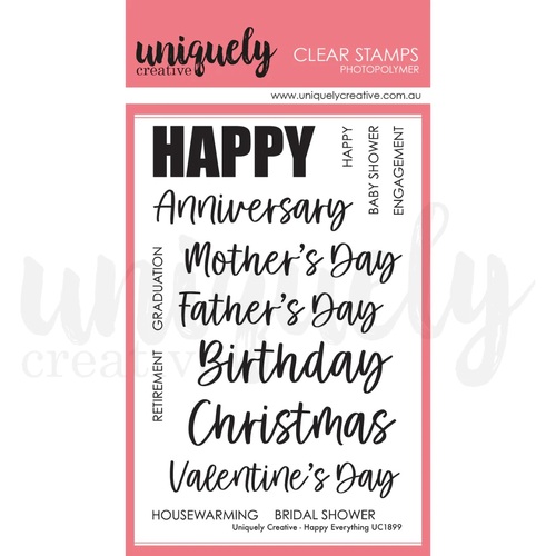 Uniquely Creative Clear Stamps - Happy Everything