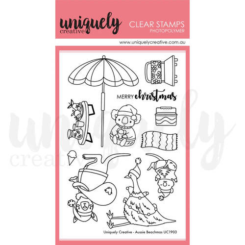 Uniquely Creative Clear Stamps - Aussie Beachmas