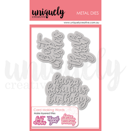 Uniquely Creative Card Making Words Die 6/PK