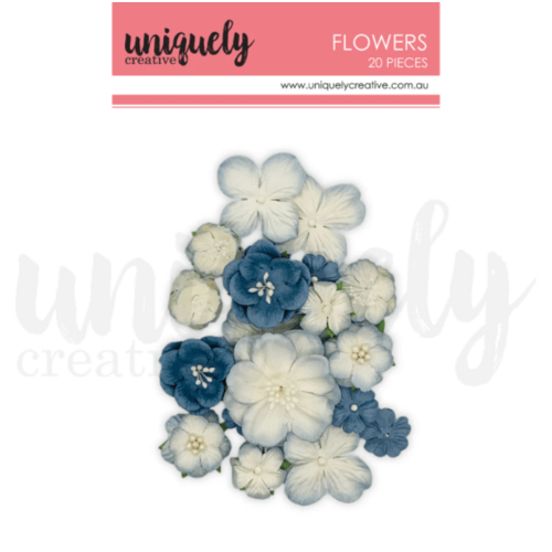 Uniquely Creative - Flowers Dusty Blue