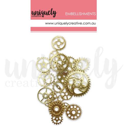Uniquely Creative - Gold Metal Cogs 25/pk