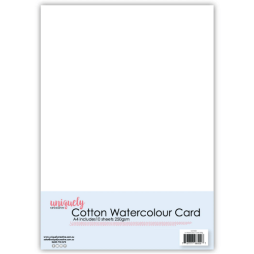 Uniquely Creative A4 Cotton Watercolour Card 250gsm (10 Sheets)
