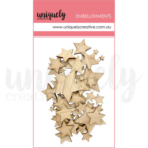 Uniquely Creative - Wooden Mixed Stars