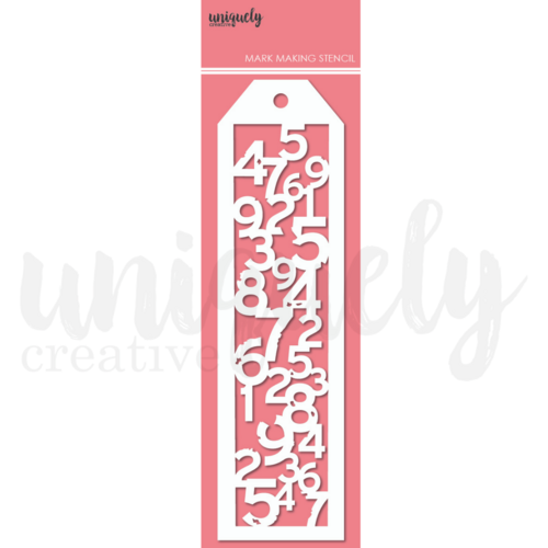 Uniquely Creative Mark Making Stencil - Stacked Numbers