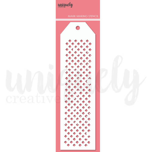 Uniquely Creative Mark Making Stencil - Grungy Lattice