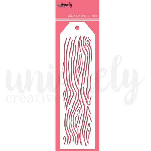 Uniquely Creative Mark Making Stencil - Woodgrain