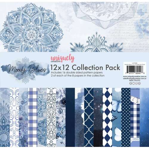 Uniquely Creative Collection Pack 12x12 - Moody Blues