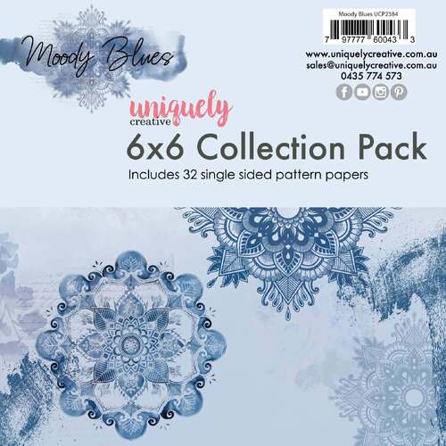 Uniquely Creative Collection Pack Mini 6x6 - Moody Blues
