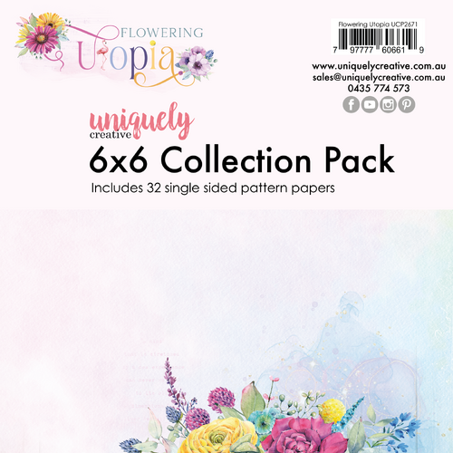 Uniquely Creative - Flowering Utopia 6 x 6 Cardstock Collection Pack
