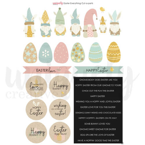 Uniquely Creative - Easter Everything Cut-a-Part Sheet
