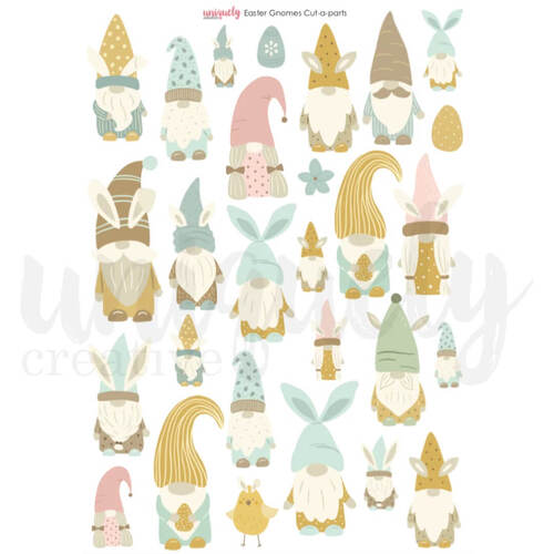 Uniquely Creative - Easter Gnomes Cut-a-Part Sheet
