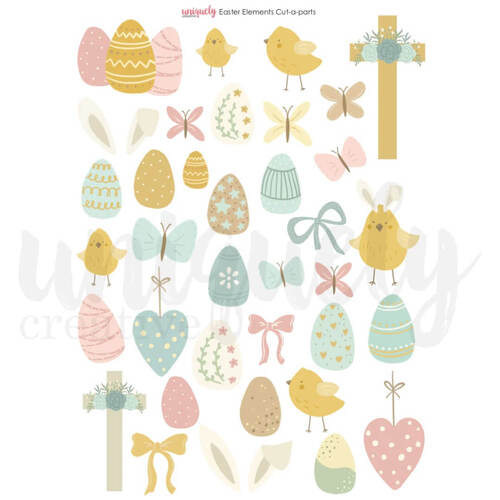 Uniquely Creative - Easter Elements Cut-a-Part Sheet