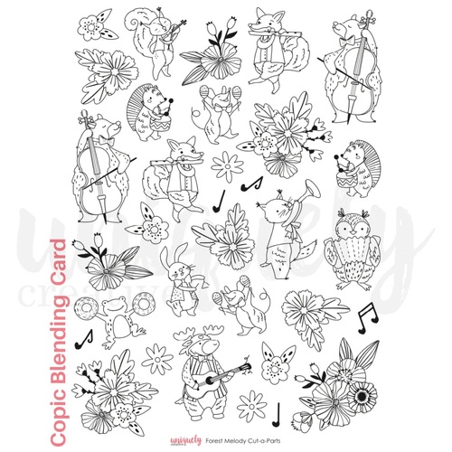Uniquely Creative - Forest Melody Cut-a-part Sheet Copic Blending Card