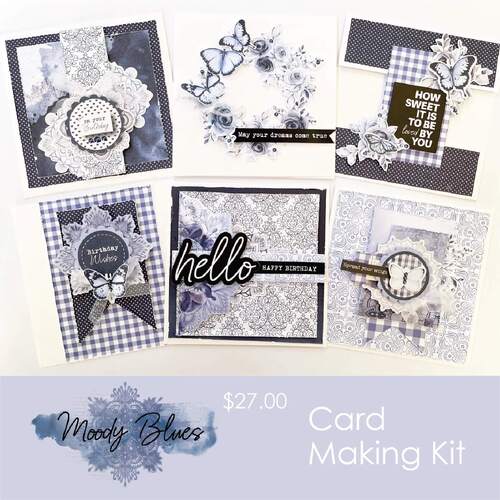 Uniquely Creative - Moody Blues Card Making Kit