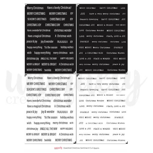 Uniquely Creative - Essential Christmas Sentiments Mini Cut-a-part Sheet
