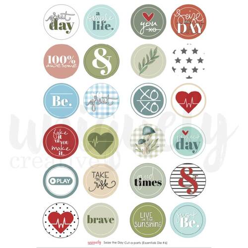 Uniquely Creative - Seize the Day Cut-a-part Sheet Mini Circles