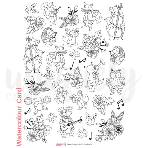 Uniquely Creative - Forest Melody Cut-a-part Sheet Watercolour
