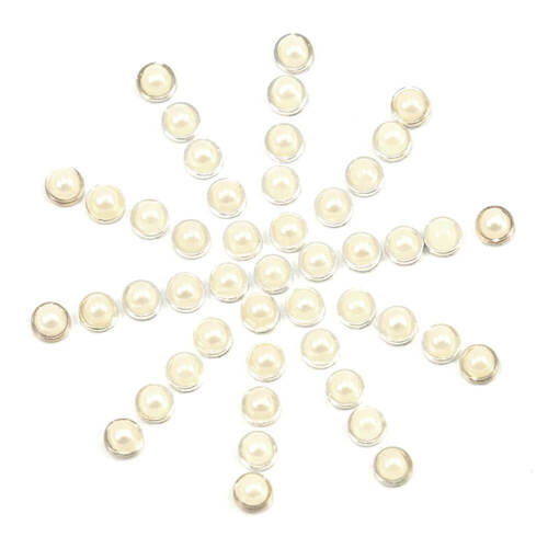 Ultimate Crafts Special Occasions - Adhesive Silver + Pearl Set (50pc) (7mm x 15mm)