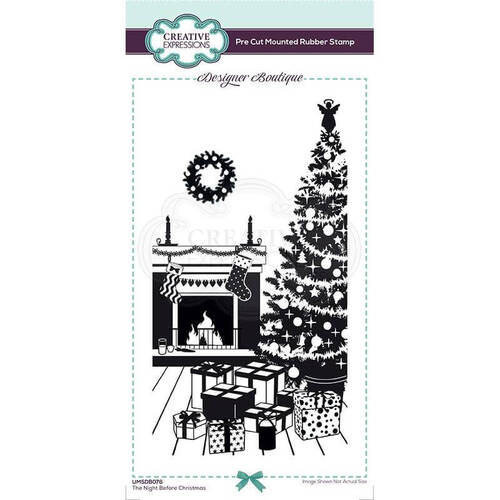 Creative Expressions Pre Cut Rubber Stamp - The Night Before Christmas DL (Designer Boutique Collection)