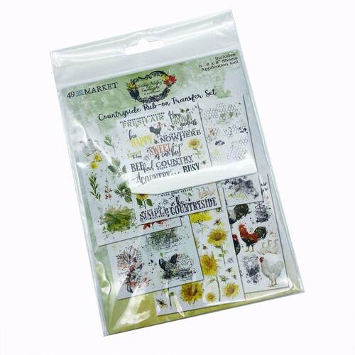49 and Market Vintage Artistry Countryside Rub-Ons 6"X8" (6/Sheets)