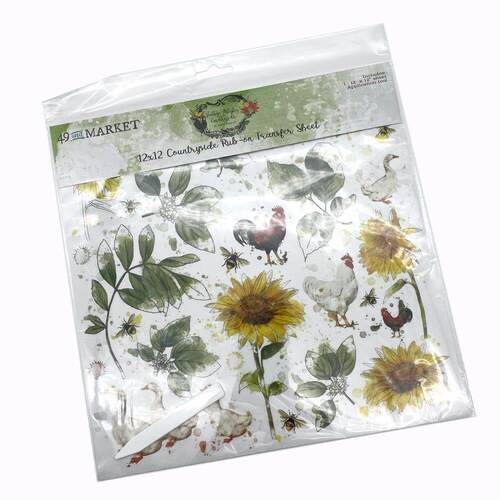 49 and Market Vintage Artistry Countryside Rub-Ons 12"X12" (1/Sheet)