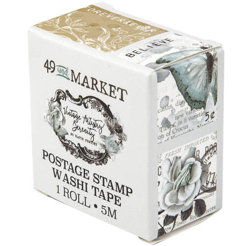 49 And Market Washi Tape Roll Postage Stamp - Vintage Artistry Serenity
