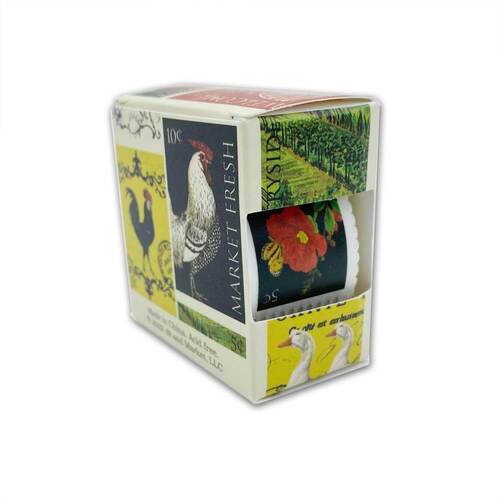 49 And Market Postage Washi Tape Roll - Vintage Artistry Countryside
