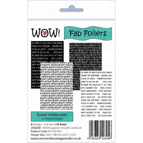 Wow! Fab Foilers - Sweet Sentiments (by Natasha Davies)