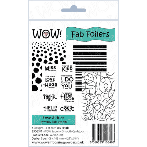 Wow! Fab Foilers - Love & Hugs (by Verity Biddlecombe)