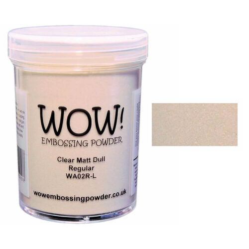 Wow! Embossing Powder Regular Grade - Clear Matt Dull Large 160 ml Jar