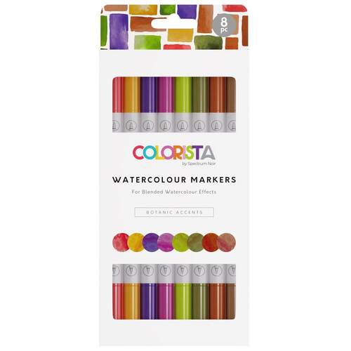 Spectrum Noir Colorista Watercolour Marker 8/Pkg - Botanic Accents