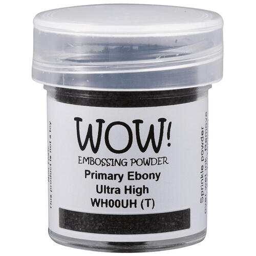 Wow! Embossing Powder Regular 15ml - Ebony (Ultra High)