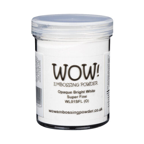 Wow! Embossing Powder Superfine 160ml - Opaque Bright White (Large Jar)